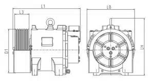 موتور آسانسور SM200.20D-20 توان7.6kw