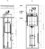 اجرای کابین،موتور و درب (مکانیک) (به ازای هر توقف)