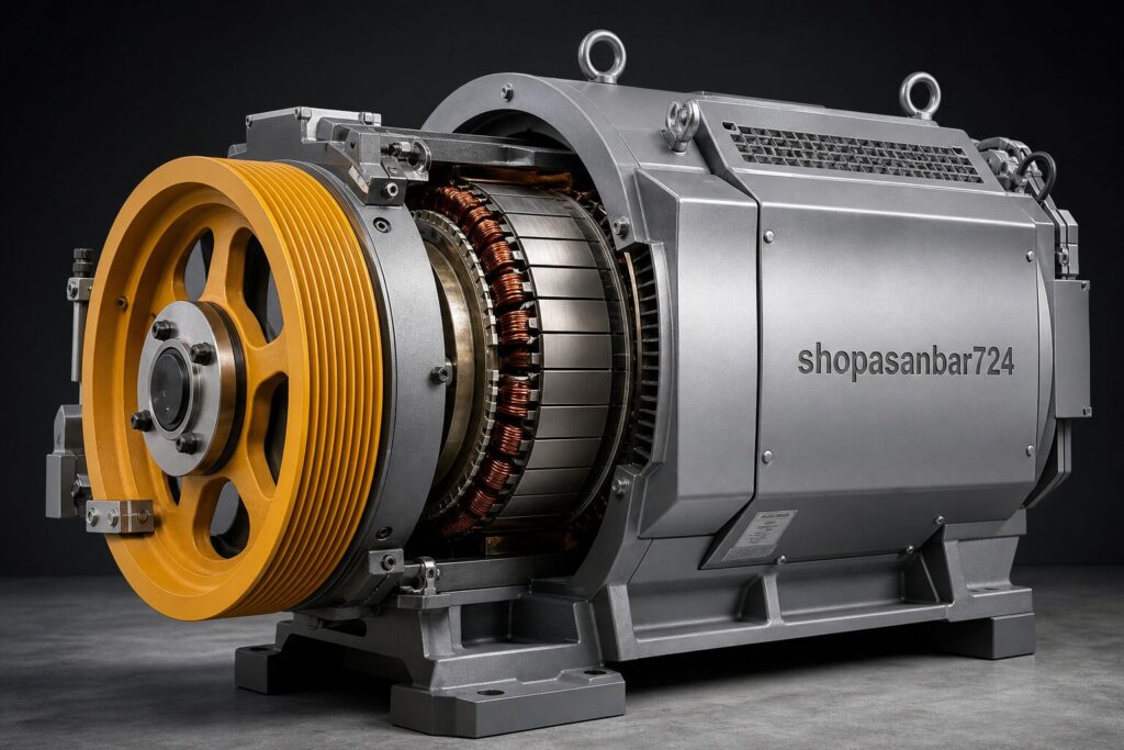 موتور گیرلس پریما با توان 4.5KW، جریان 12.5 آمپر و سرعت 1m/s